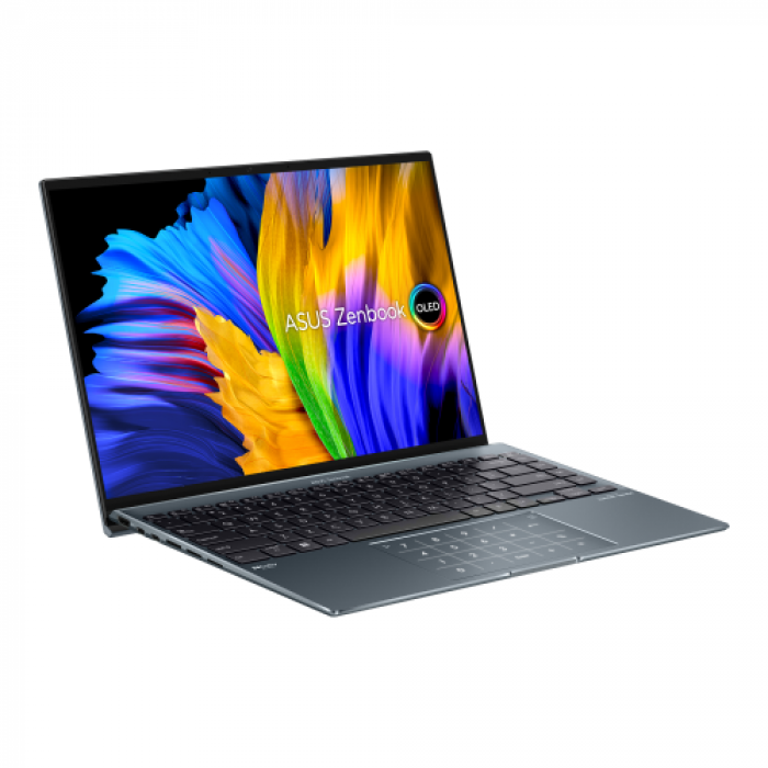 Laptop ASUS ZenBook 14X OLED UX5401ZAS-L7025X, Intel Core i9-12900H, 14inch, RAM 32GB, SSD 1TB, Intel Iris Xe Graphics, Windows 11, Pine Grey