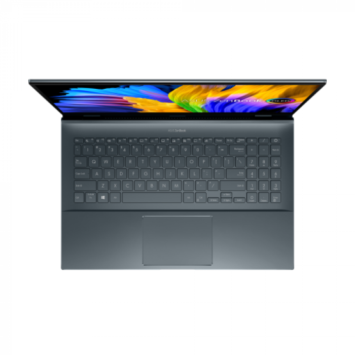 Laptop ASUS Zenbook 15 OLED UM5500QE-KY203X, AMD Ryzen 7 5800H, 15.6inch Touch, RAM 16GB, SSD 512GB, GeForce nVidia RTX 3050 Ti 4GB, Windows 11 Pro, Pine Grey