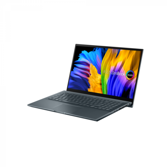 Laptop ASUS Zenbook 15 OLED UM5500QE-KY204X, AMD Ryzen 7 5800H, 15.6inch Touch, RAM 16GB, SSD 1TB, GeForce nVidia RTX 3050 Ti 4GB, Windows 11 Pro, Pine Grey