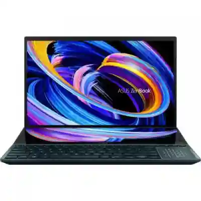 Laptop ASUS ZenBook Pro Duo UX582ZM-H2009X, Intel Core i9-12900H, 15.6inch Touch, RAM 32GB, SSD 1TB, Intel Iris Xe Graphics, Windows 11 Pro, Celestial Blue