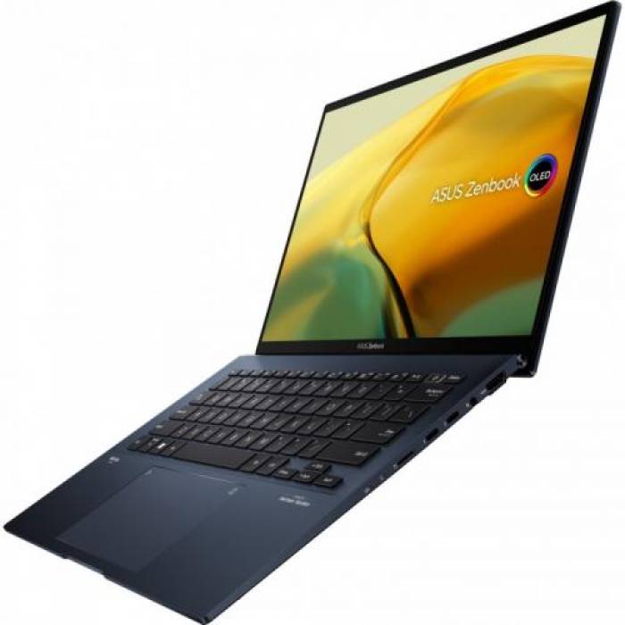 Laptop ASUS Zenbook UX3402ZA-KM048W, Intel Core i7-1260P, 14inch, RAM 16GB, SSD 512GB, Intel Iris Xe Graphics, Windows 11, Ponder Blue