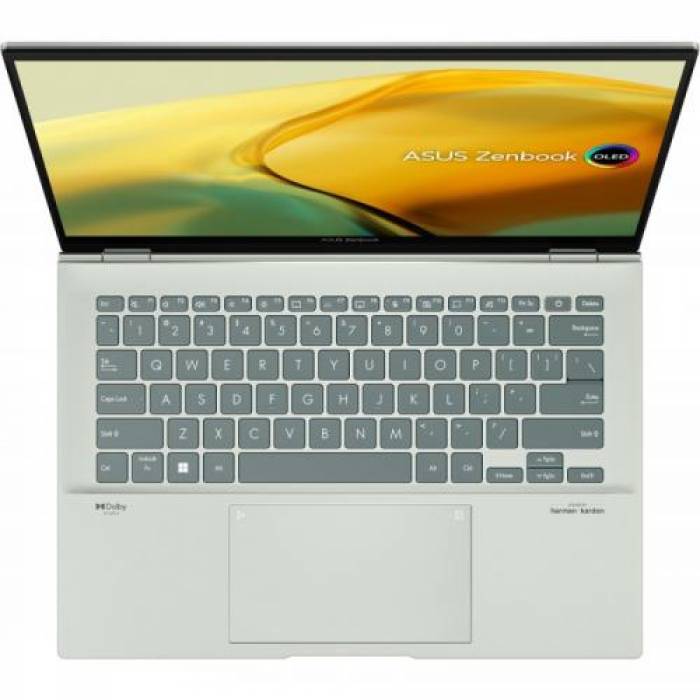 Laptop ASUS ZenBook UX3402ZA-KM095W, Intel Core i5-1240P, 14inch, RAM 16GB, SSD 512GB, Intel Iris Xe Graphics, Windows 11, Aqua Celadon