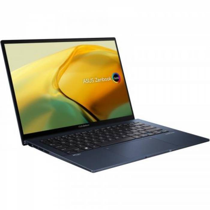 Laptop ASUS Zenbook UX3402ZA-KM501W, Intel Core i5-1240P, 14inch, RAM 16GB, SSD 512GB, Intel Iris Xe Graphics Windows 11, Ponder Blue