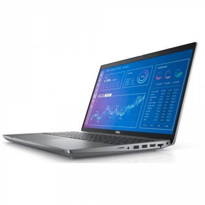 Laptop Dell Precision 3570, Intel Core i5-1235U, 15.6inch, RAM 16GB, SSD 512GB, nVidia Quadro T550 4GB, Windows 11 Pro, Grey