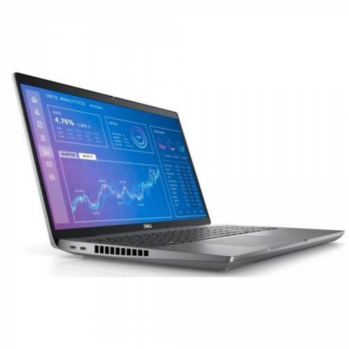 Laptop Dell Precision 3571, Intel Core i7-12700H, 15.6inch, RAM 16GB, SSD 512GB, nVidia Quadro T600 4GB, Windows 11 Pro, Grey