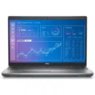 Laptop Dell Precision 3571, Intel Core i7-12700H, 15.6inch, RAM 32GB, SSD 512GB, nVidia RTX A1000 4GB, 4G, Windows 11 Pro, Grey