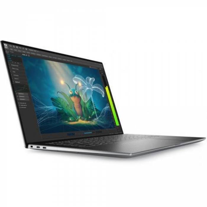 Laptop Dell Precision 5570, Intel Core i7-12700H, 15.6inch, RAM 16GB, SSD 512GB, nVidia RTX A1000 4GB, Windows 11 Pro, Titan Gray