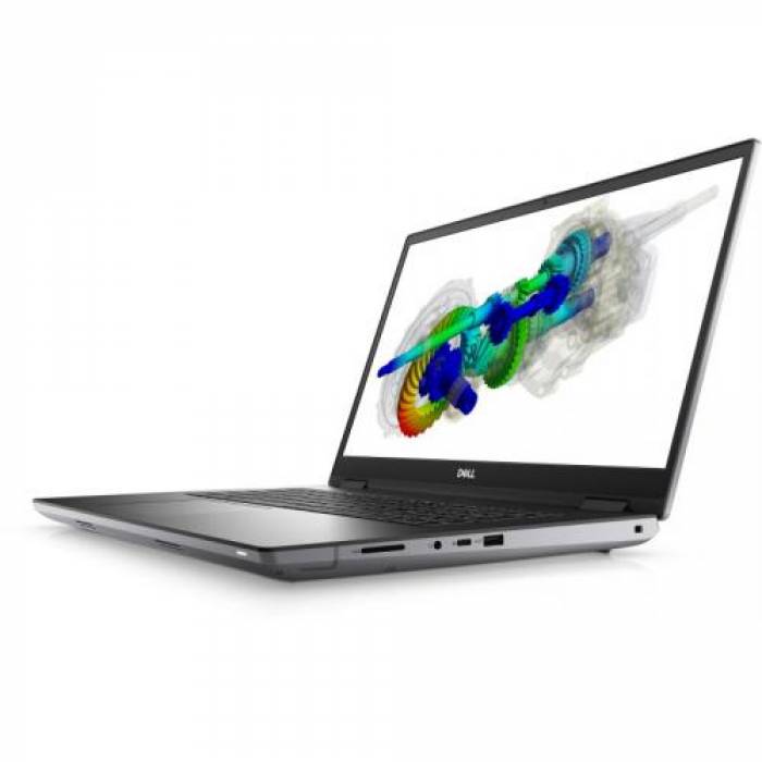 Laptop Dell Precision 7770, Intel Core i7-12850HX, 17.3inch, RAM 32GB, SSD 2x 1TB, nVidia RTX A4500 16GB, Windows 10 Pro, Aluminum Titan Grey