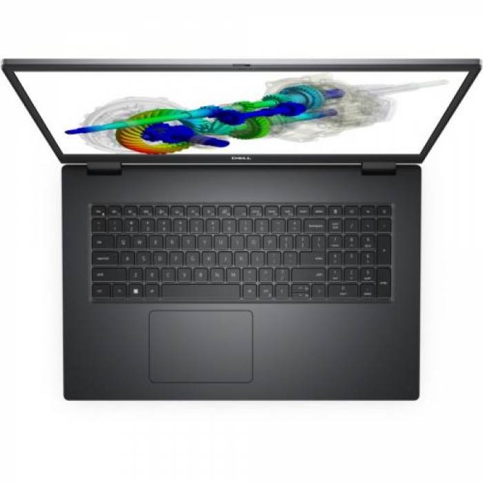 Laptop Dell Precision 7770, Intel Core i7-12850HX, 17.3inch, RAM 32GB, SSD 2x 1TB, nVidia RTX A4500 16GB, Windows 10 Pro, Aluminum Titan Grey