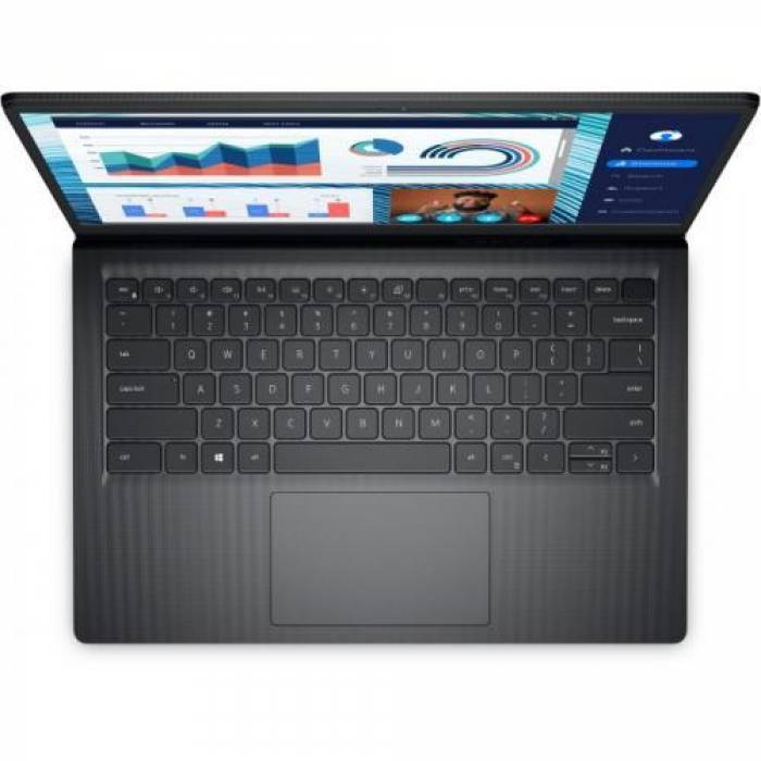 Laptop Dell Vostro 3420, Intel Core i7-1165G7, 14inch, RAM 16GB, SSD 512GB, Intel Iris Xe Graphics, Linux, Carbon Black