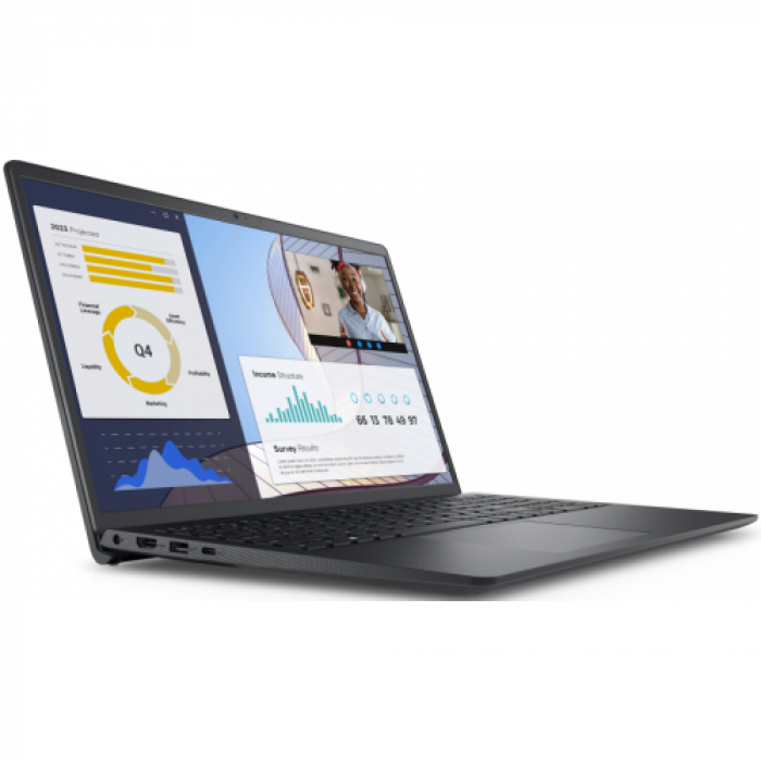 Laptop Dell Vostro 3535, AMD Ryzen 5 7530U, 15.6inch, RAM 8GB, SSD 256GB, AMD Radeon Graphics, Windows 11 Pro, Carbon Black