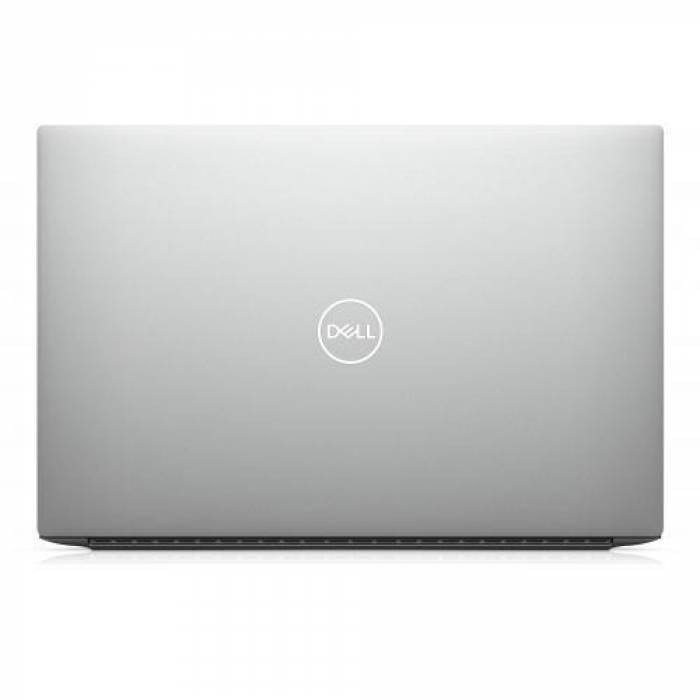 Laptop Dell XPS 15 9510, Intel Core i7-11800H, 15.6inch, RAM 16GB, SSD 1TB, nVidia GeForce RTX 3050 Ti 4GB, Windows 11 Pro, Platinum Silver