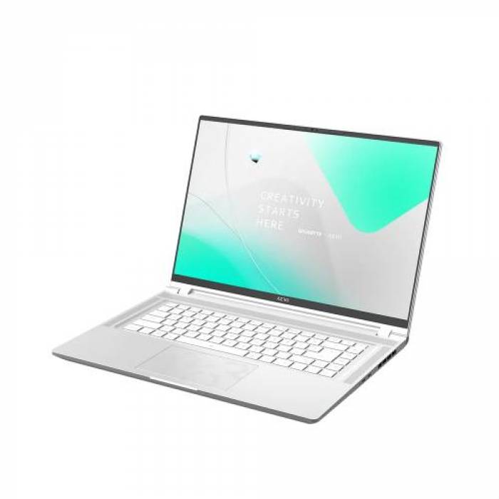 Laptop Gigabyte Aero 16 OLED BSF-73EE994SO, Intel Core i7-13700H, 16inch, RAM 16GB, SSD 1TB, nVidia GeForce RTX 4070 8GB, Windows 11, White