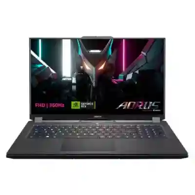 Laptop Gigabyte AORUS 17H BXF-74EE554SH, Intel Core i7-13700H, 17.3inch, RAM 16GB, SSD 1TB, nVidia GeForce RTX 4080 12GB, Windows 11, Black