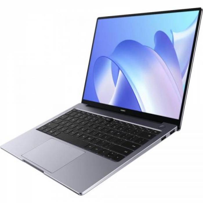 Laptop Huawei MateBook 14, AMD Ryzen 5 5500U, 14inch, RAM 16GB, SSD 512GB, AMD Radeon Graphics, Windows 11, Space Gray