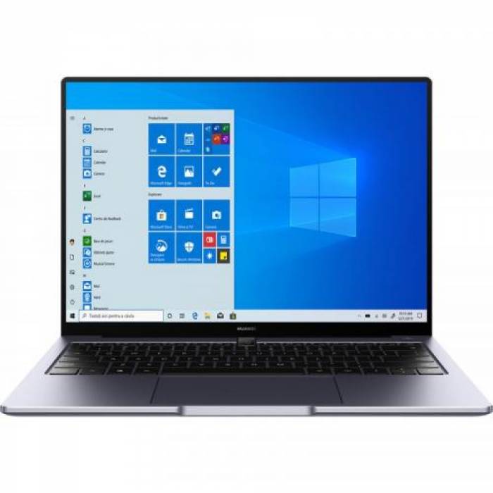 Laptop Huawei MateBook 14, AMD Ryzen 7 4800H, 14inch Touch, RAM 16GB, SSD 512GB, AMD Radeon Graphics, Windows 10, Gray