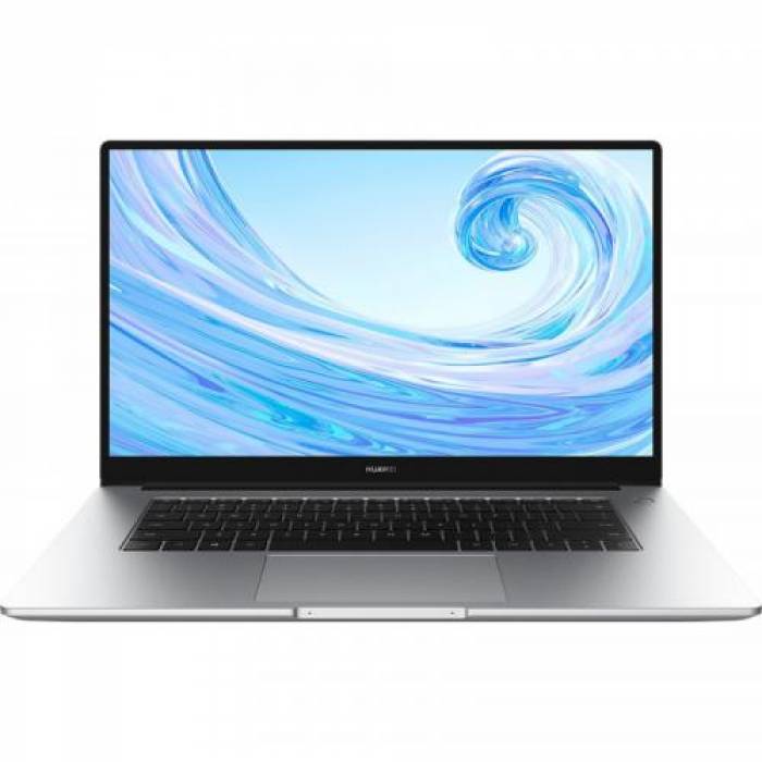 Laptop Huawei MateBook D 15, Intel Core i3-1115G4, 15.6inch, RAM 8GB, SSD 256GB, Intel UHD Graphics, Windows 11, Silver