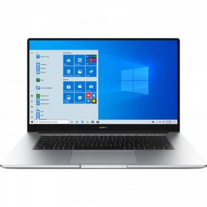 Laptop Huawei MateBook D 15, Intel Core i5-10210U, 15.6inch, RAM 8GB, SSD 512GB, Intel UHD Graphics, Windows 10, Silver