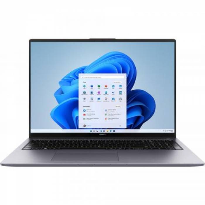 Laptop Huawei MateBook D 16, Intel Core i5-12450H, 16inch, RAM 16GB, SSD 512GB, Intel UHD Graphics, Windows 11, Space Gray