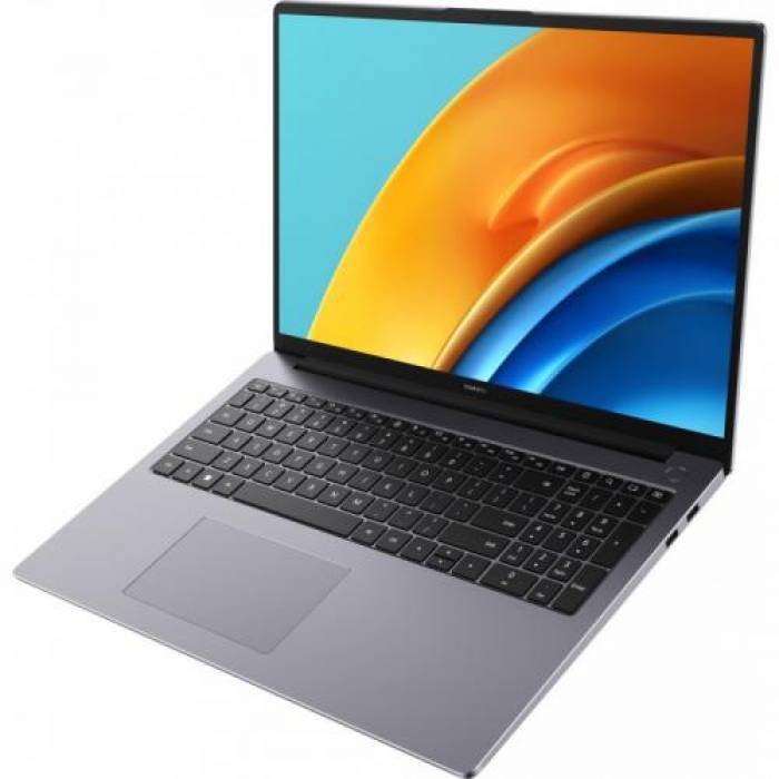 Laptop Huawei MateBook D 16, Intel Core i5-12450H, 16inch, RAM 16GB, SSD 512GB, Intel UHD Graphics, Windows 11, Space Gray