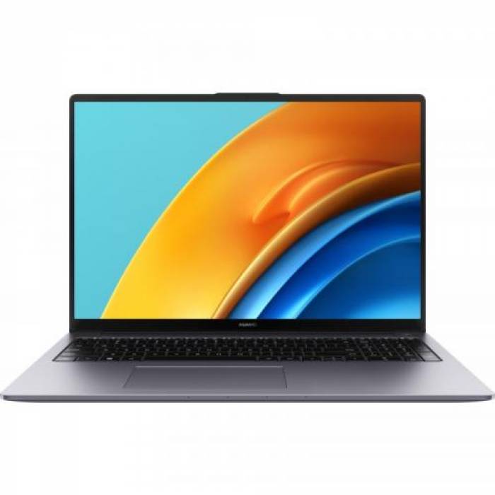 Laptop Huawei MateBook D 16, Intel Core i5-12450H, 16inch, RAM 16GB, SSD 512GB, Intel UHD Graphics, Windows 11, Space Gray