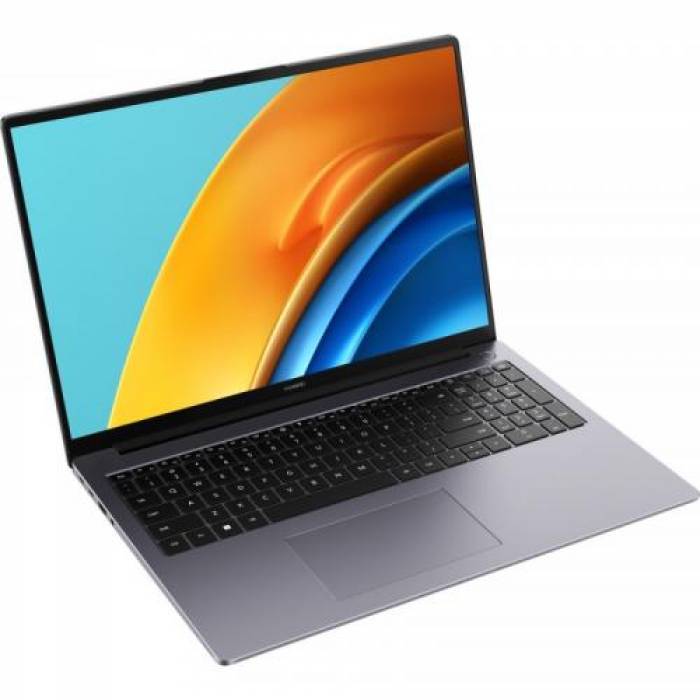 Laptop Huawei MateBook D 16, Intel Core i7-12700H, 16inch, RAM 16GB, SSD 512GB, Intel Iris Xe Graphics, Windows 11, Space Gray