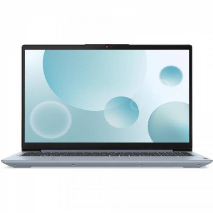 Laptop Lenovo IdeaPad 3 15IAU7, Intel Core i5-1235U, 15.6inch, RAM 16GB, SSD 512GB, Intel Iris Xe, No OS, Misty Blue