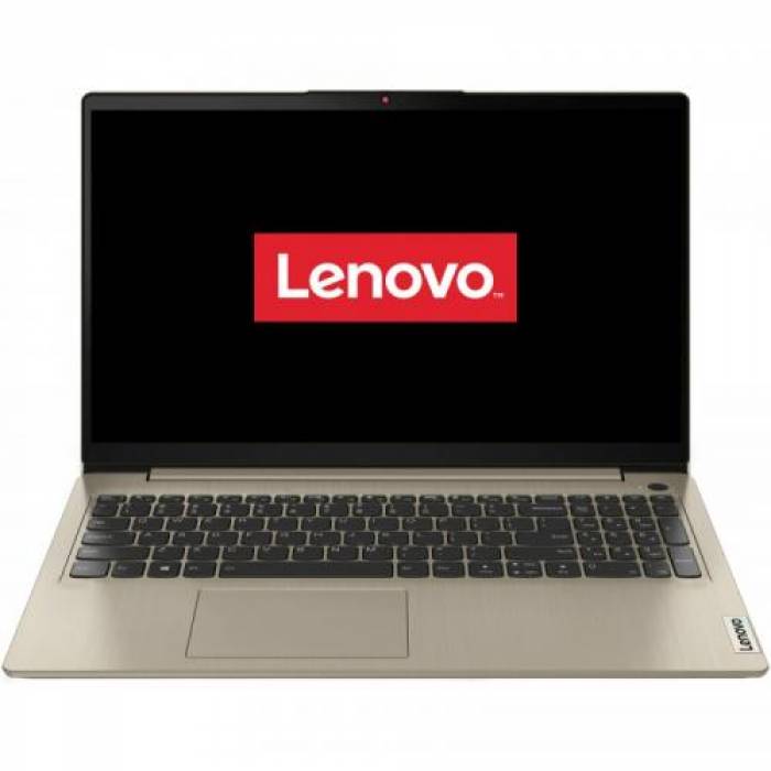 Laptop Lenovo IdeaPad 3 15ITL6, Intel Core i3-1115G4, 15.6inch, RAM 4GB, SSD 256GB, Intel UHD Graphics, No OS, Sand