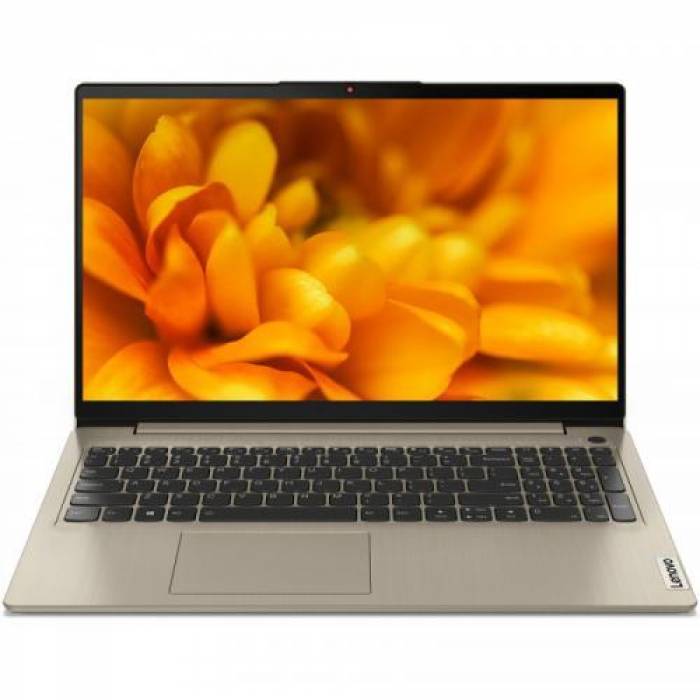 Laptop Lenovo IdeaPad 3 15ITL6, Intel Pentium Gold 7505, 15.6inch, RAM 4GB, SSD 256GB, Intel UHD Graphics, No OS, Sand