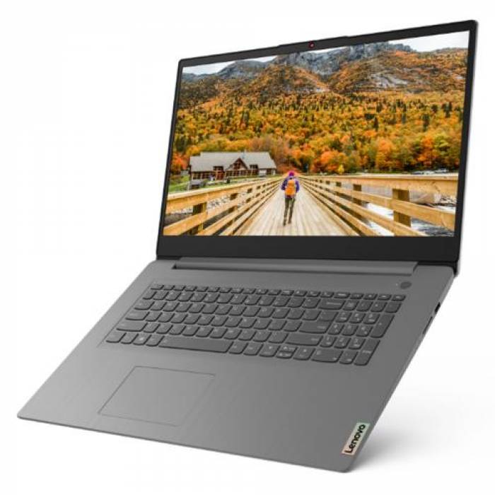 Laptop Lenovo IdeaPad 3 17ALC6, Ryzen 7 5700U, 17.3inch, RAM 8GB, SSD 512GB, AMD Radeon Graphics, No OS, Arctic Grey