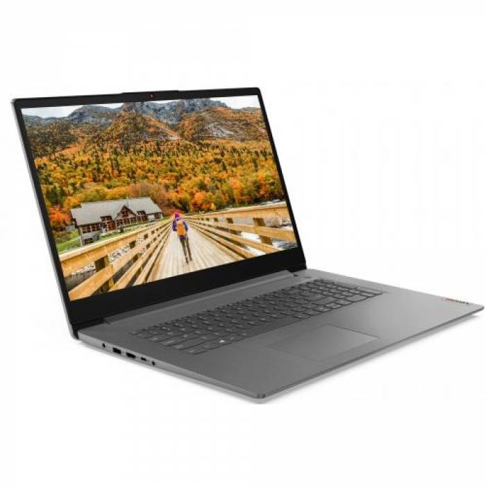 Laptop Lenovo IdeaPad 3 17ALC6, Ryzen 7 5700U, 17.3inch, RAM 8GB, SSD 512GB, AMD Radeon Graphics, No OS, Arctic Grey