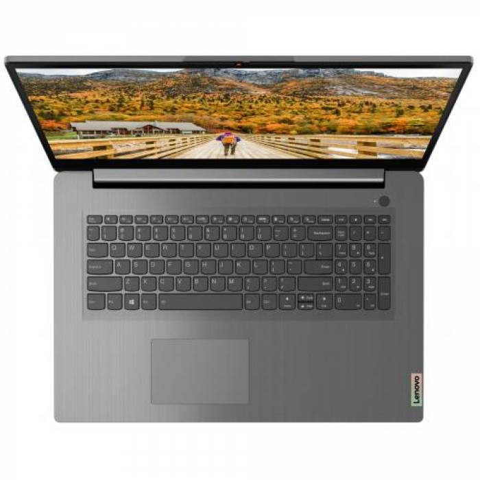 Laptop Lenovo IdeaPad 3 17ALC6, Ryzen 7 5700U, 17.3inch, RAM 8GB, SSD 512GB, AMD Radeon Graphics, No OS, Arctic Grey