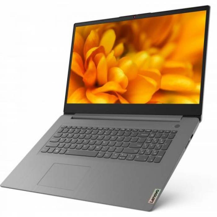 Laptop Lenovo IdeaPad 3 17ITL6, Intel Core i5-1155G7, 17.3inch, RAM 12GB, SSD 512GB, Intel Iris Xe Graphics, No OS, Arctic Grey