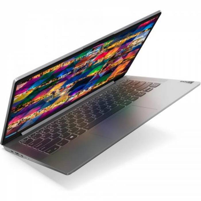 Laptop Lenovo IdeaPad 5 14ITL05, Intel Core i5-1135G7, 14inch, RAM 16GB, SSD 512GB, Intel Iris Xe Graphics, No OS, Platinum Grey