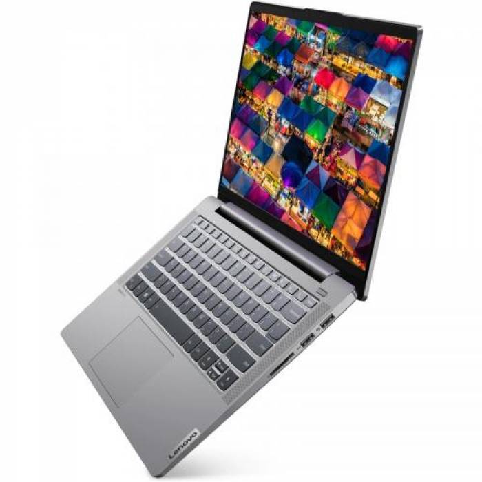 Laptop Lenovo IdeaPad 5 14ITL05, Intel Core i5-1135G7, 14inch, RAM 16GB, SSD 512GB, Intel Iris Xe Graphics, No OS, Platinum Grey