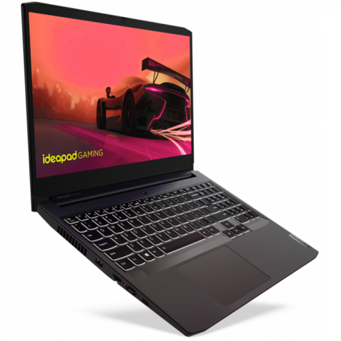 Laptop Lenovo IdeaPad Gaming 3 15ACH6, AMD Ryzen 7 5800H, 15.6inch, RAM 16GB, SSD 512GB, nVidia GeForce RTX 3050 Ti 4GB, No OS, Shadow Black