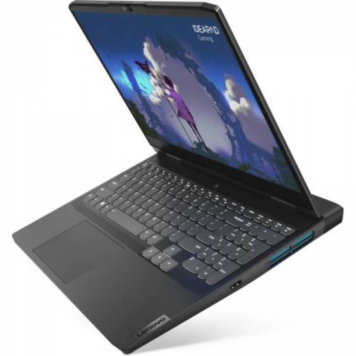 Laptop Lenovo IdeaPad Gaming 3 15ACH7, Intel Core i5-12450H, 15.6inch, RAM 16GB, SSD 512GB, nVidia GeForce RTX 3060 6GB, No OS, Onyx Grey