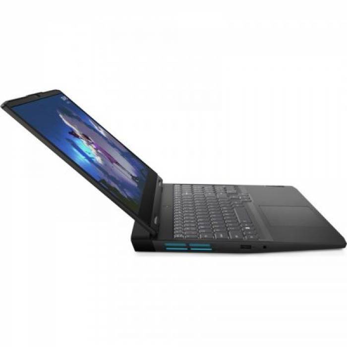 Laptop Lenovo IdeaPad Gaming 3 15ACH7, Intel Core i5-12450H, 15.6inch, RAM 16GB, SSD 512GB, nVidia GeForce RTX 3060 6GB, No OS, Onyx Grey