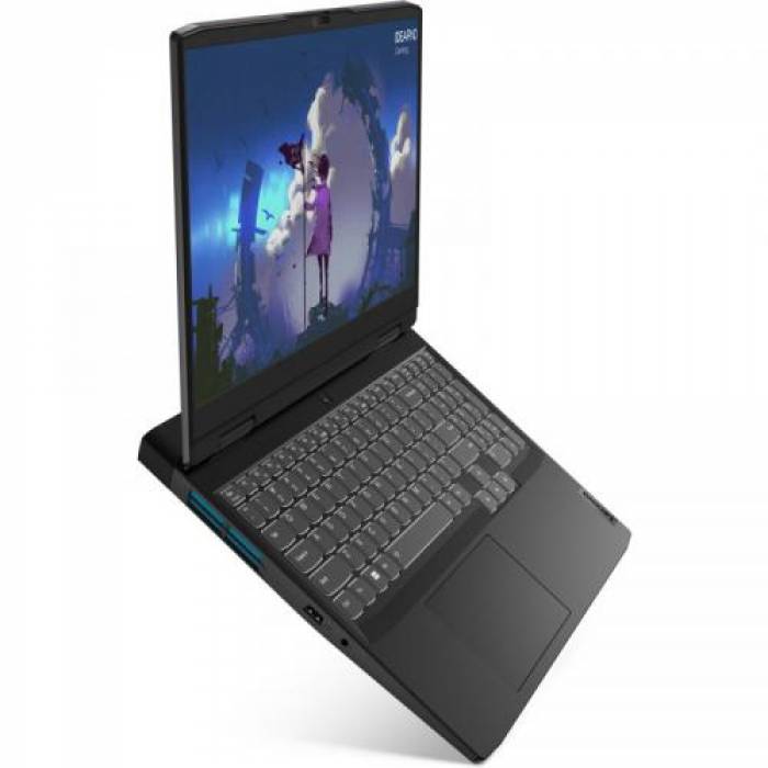 Laptop Lenovo IdeaPad Gaming 3 15ACH7, Intel Core i5-12450H, 15.6inch, RAM 16GB, SSD 512GB, nVidia GeForce RTX 3060 6GB, No OS, Onyx Grey