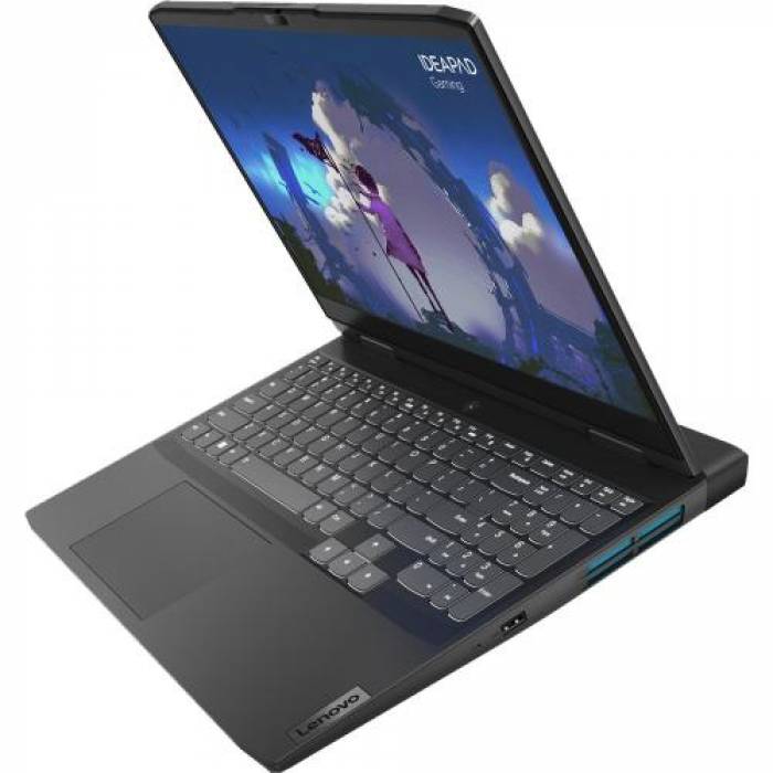 Laptop Lenovo IdeaPad Gaming 3 15IAH7, Intel Core i7-12650H, 15.6inch, RAM 16GB, SSD 512GB, nVidia GeForce RTX 3060 6GB, No OS, Onyx Grey