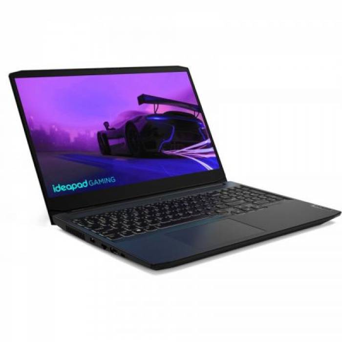 Laptop Lenovo IdeaPad Gaming 3 15IHU6, Intel Core i5-11300H, 15.6inch, RAM 16GB, SSD 512GB, nVidia GeForce GTX 1650 4GB, No OS, Shadow Black