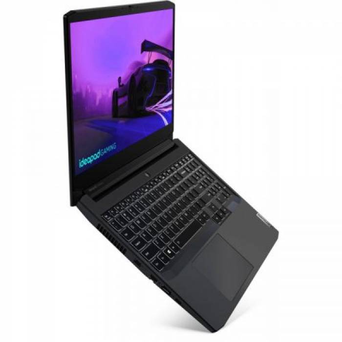 Laptop Lenovo IdeaPad Gaming 3 15IHU6, Intel Core i5-11300H, 15.6inch, RAM 16GB, SSD 512GB, nVidia GeForce GTX 1650 4GB, No OS, Shadow Black