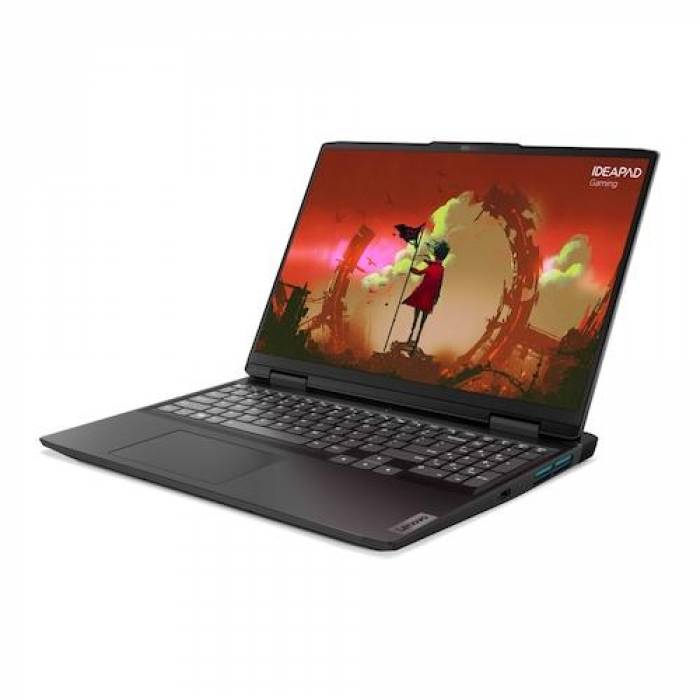 Laptop Lenovo IdeaPad Gaming 3 16ARH7, AMD Ryzen 7 6800H, 16inch RAM 16GB, SSD 512GB, nVidia GeForce 3050 Ti, No OS, Onyx Grey