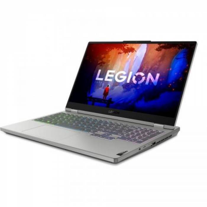 Laptop Lenovo Legion 5 15ARH7H, AMD Ryzen 5 6600H, 15.6inch, RAM 16GB, SSD 512GB, nVidia GeForce RTX 3060 6GB, No OS, Cloud Grey