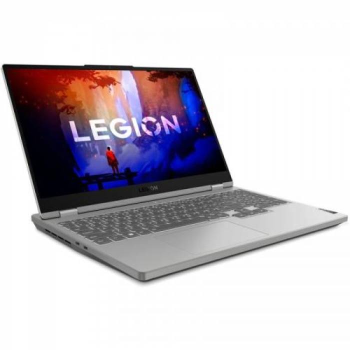 Laptop Lenovo Legion 5 15ARH7H, AMD Ryzen 7 6800H, 15inch, RAM 32GB, SSD 512GB, nVidia GeForce RTX 3060 6GB, No OS, Cloud Grey