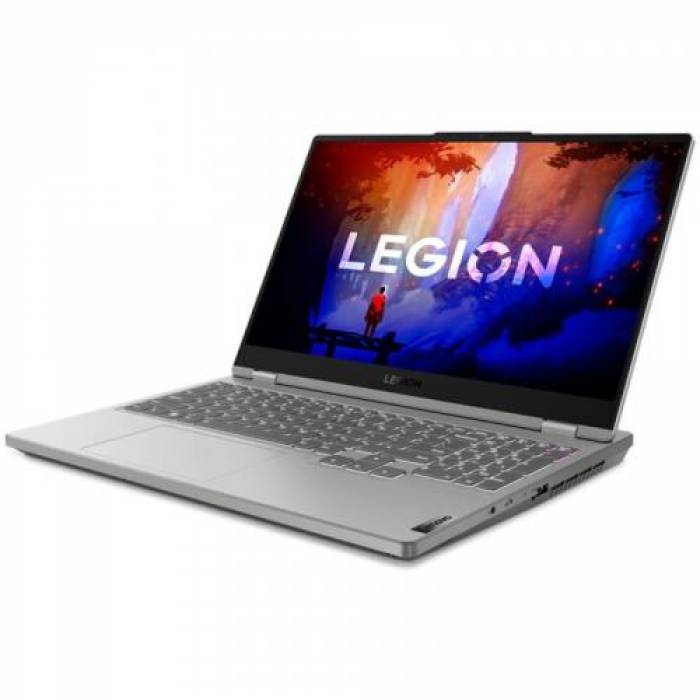 Laptop Lenovo Legion 5 15ARH7H, AMD Ryzen 7 6800H, 15inch, RAM 32GB, SSD 512GB, nVidia GeForce RTX 3060 6GB, No OS, Cloud Grey