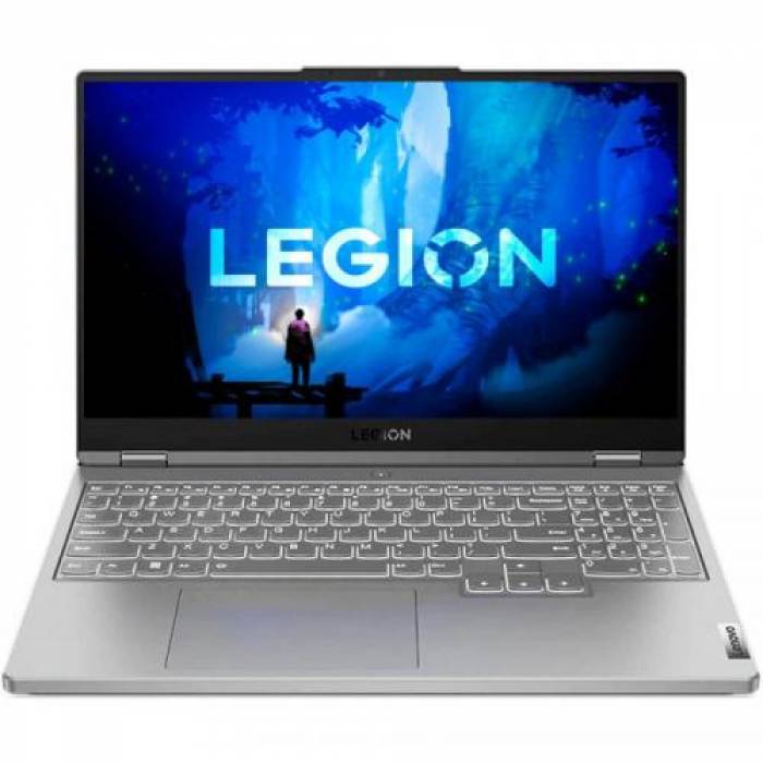 Laptop Lenovo Legion 5 15IAH7H, Intel Core i5-12500H, 15.6 inch, RAM 16GB, SSD 512GB, nVidia GeForce RTX 3060 6GB, No OS, Storm Grey