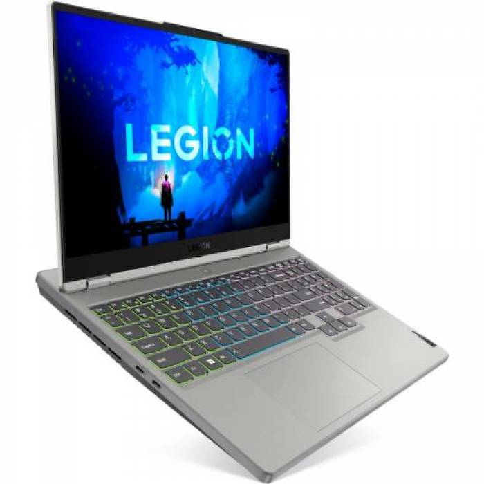 Laptop Lenovo Legion 5 15IAH7H, Intel Core i7-12700H, 15.6 inch, RAM 32GB, SSD 512GB, nVidia GeForce RTX 3060 6GB, No OS, Cloud Grey
