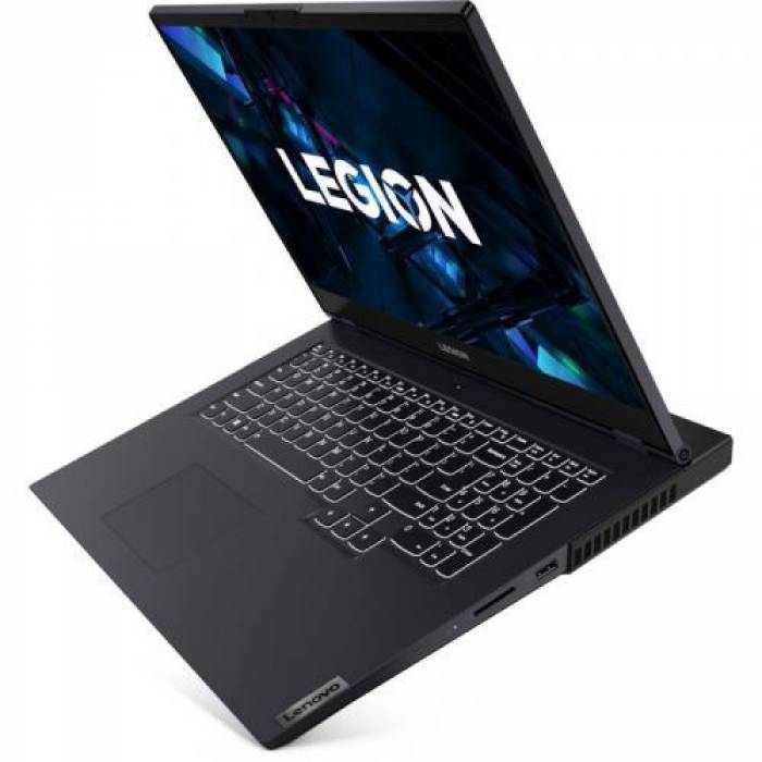 Laptop Lenovo Legion 5 17ITH6H, Intel Core i5-11400H, 17.3inch, RAM 8GB, SSD 512GB, nVidia GeForce RTX 3060 6GB, No OS, Phantom Blue