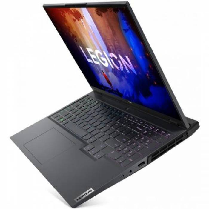 Laptop Lenovo Legion 5 Pro 16ARH7H, AMD Ryzen 7 6800H, 16inch, RAM 16GB, SSD 512GB, nVidia GeForce RTX 3060 6GB, No OS, Storm Grey